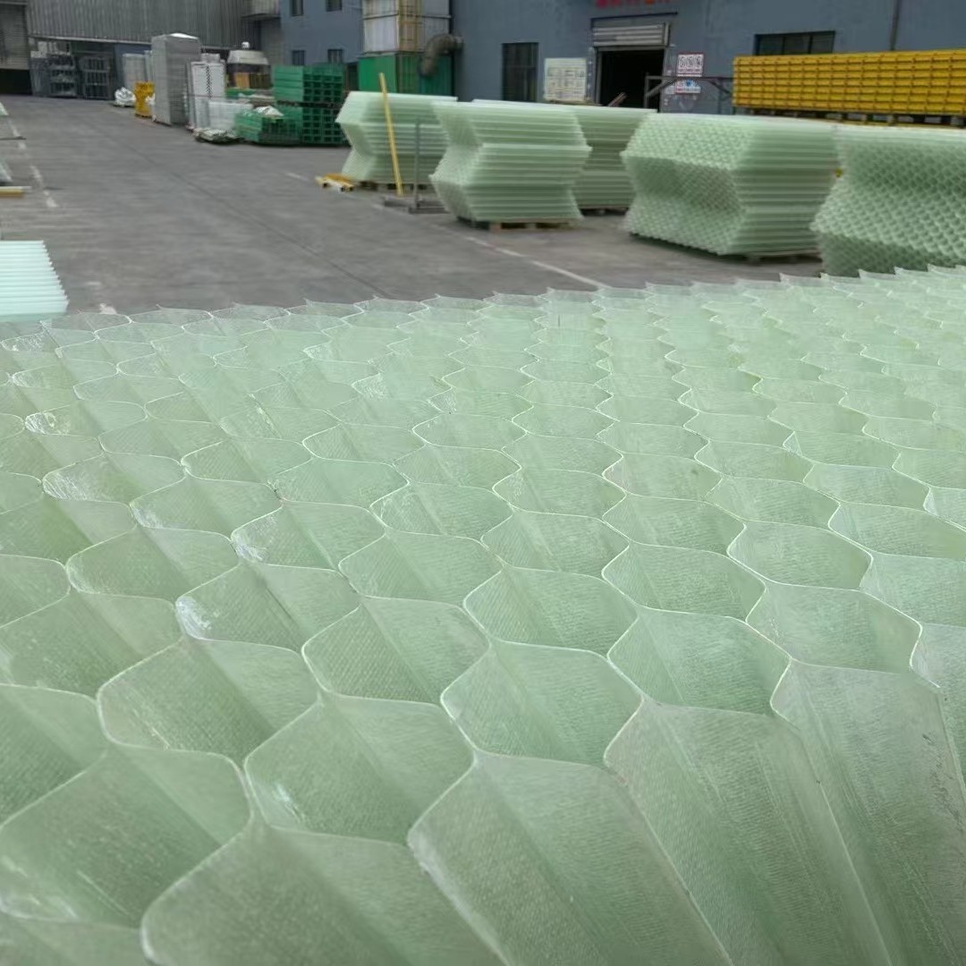 FRP玻璃钢蜂窝斜管污水沉淀池除砂25 35 50 80 玻璃钢斜管填料