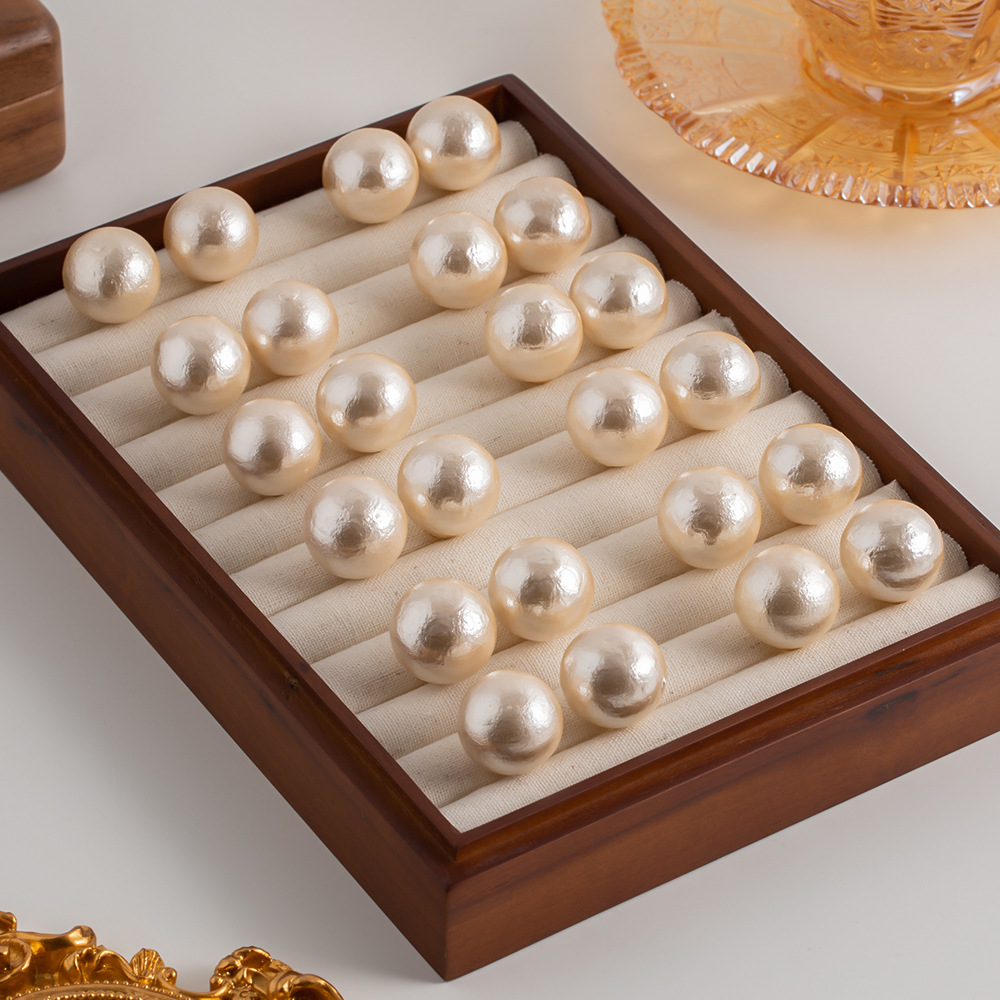 Retro Geometric Imitation Pearl Brass Womenu0027S Ear Studs 1 Pair
