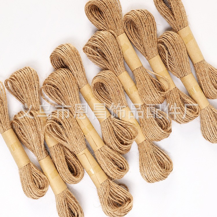 厂家批发10米/扎圆麻绳 复古装饰DIY手工编织吊牌麻绳 规格多样