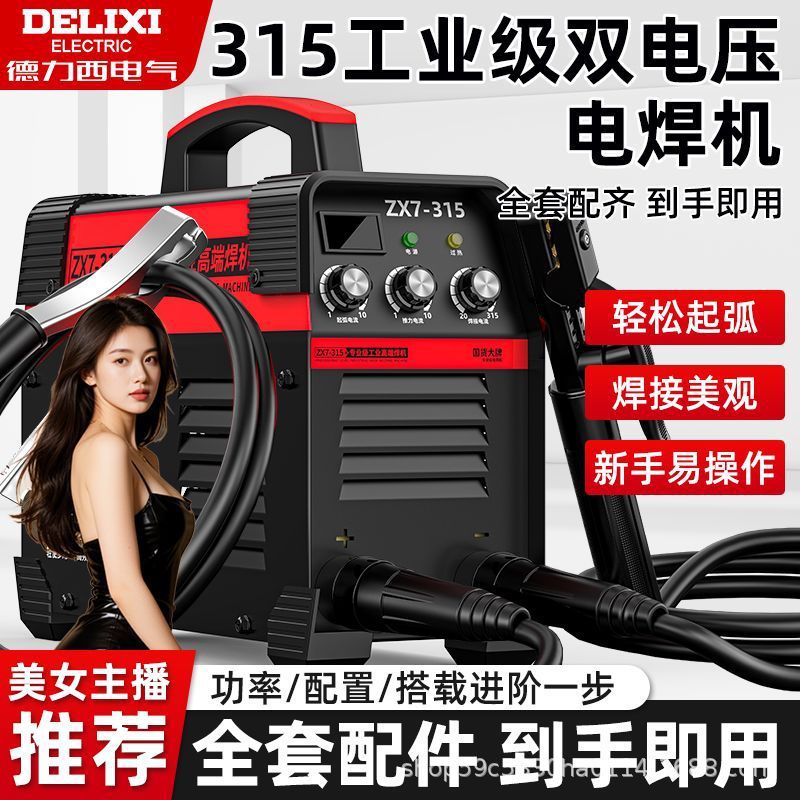 Deluxe 220v soldador industrial doméstico 380v doble propósito de cobre puro portátil pequeño 315 soldador de doble voltaje