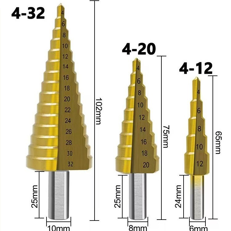 Fábrica directa de 6PC diente de sierra broca de torre de diente de sierra anti-oxidable perforador multifuncional duradero broca de torsión de alta eficiencia