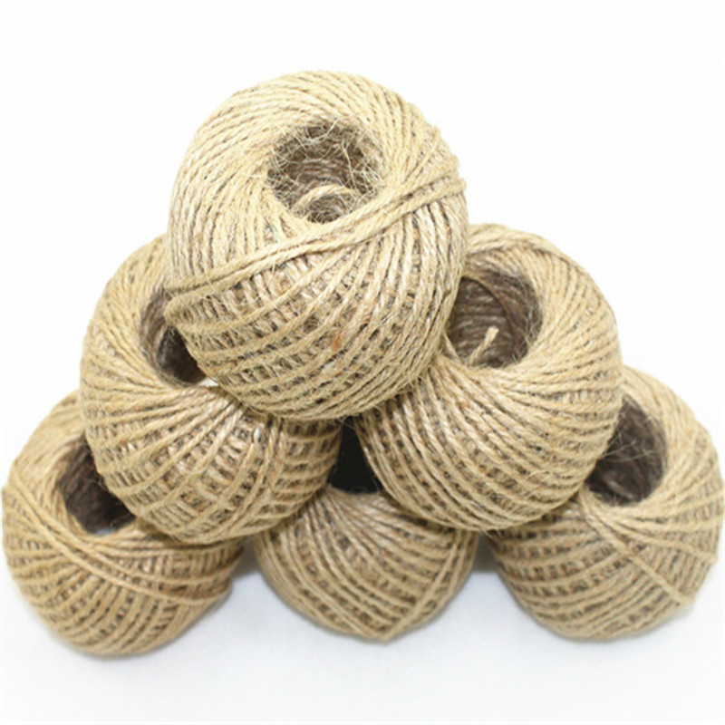 Vintage cáñamo cuerda cinta flor regalo embalaje cinta floristería suministros hechos a mano DIY arco nudo bolsa ramo material