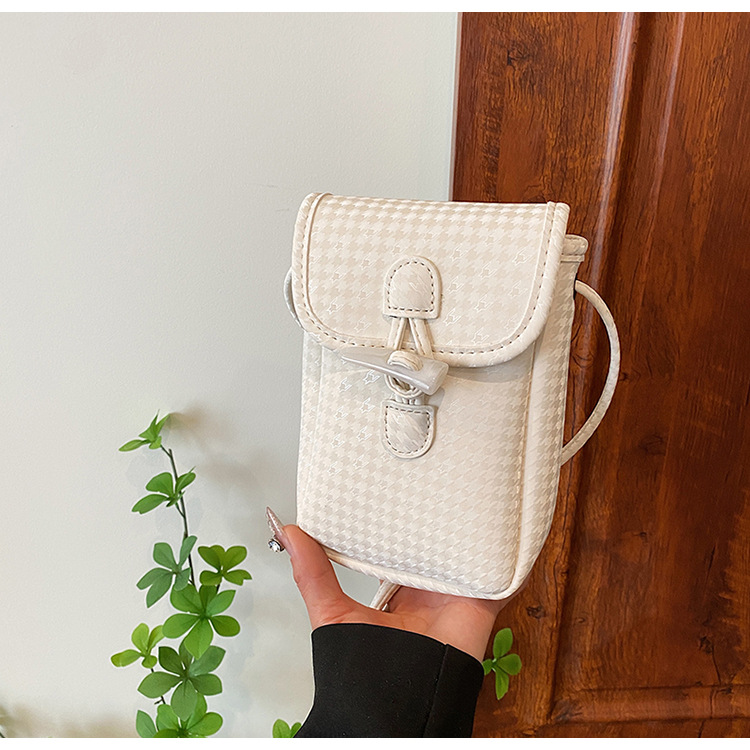 Mobil crossbody til kvinder 2024 nyt sans niche design alsidig afslappet og moderigtig enkelt skulder lille firkantet_voghion.com