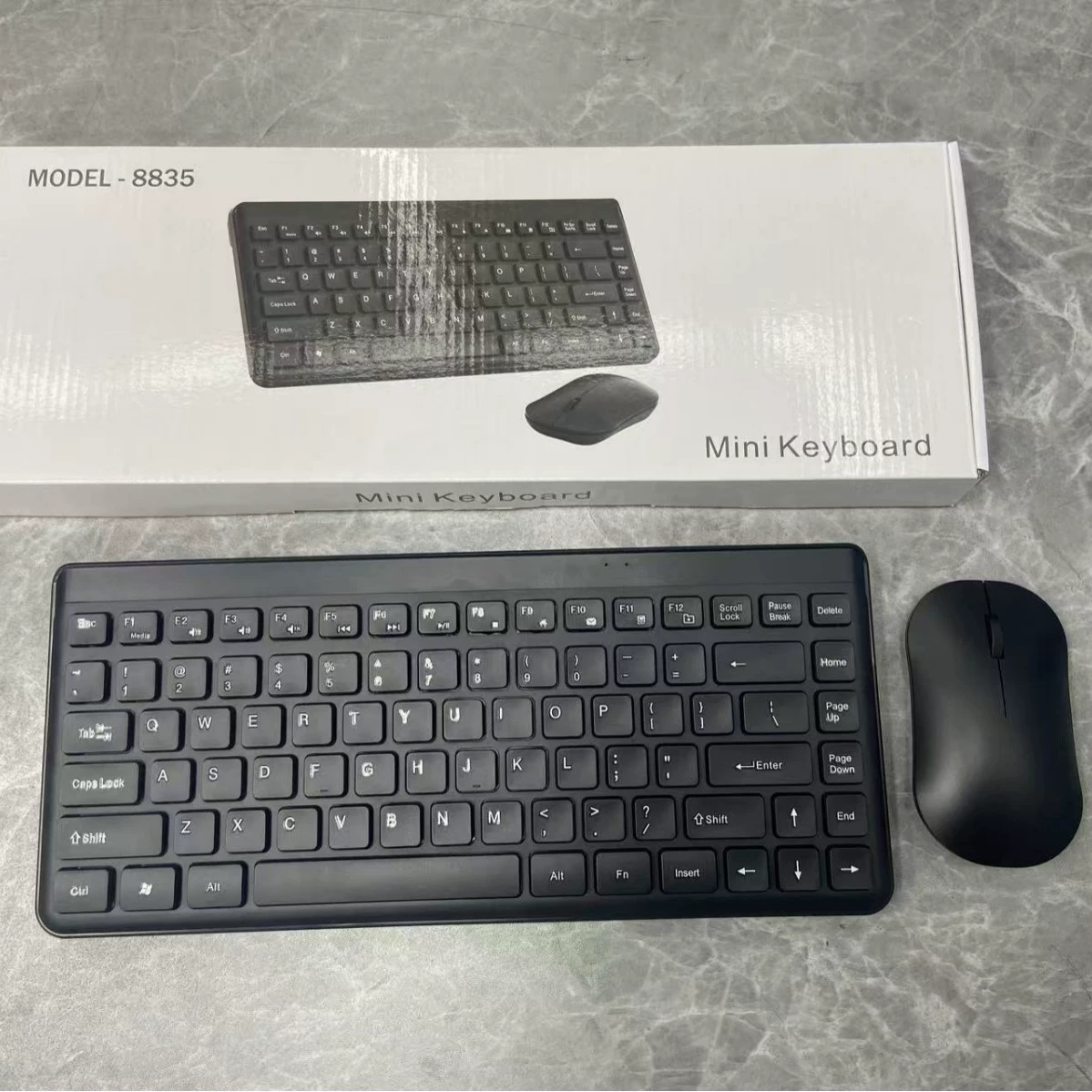 Wireless set, mouse, acrylic keyboard, universal laptop for office