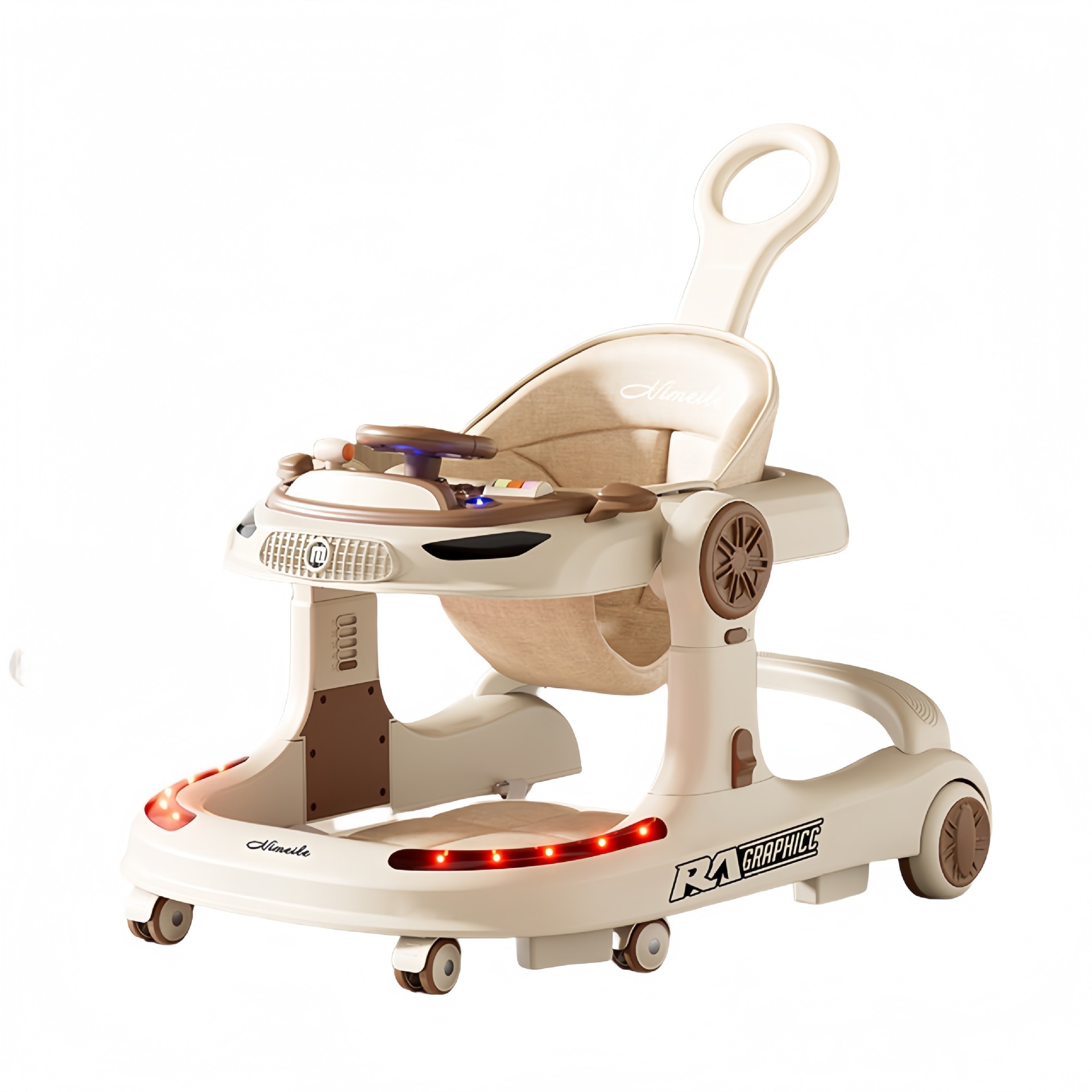 Caminillo de bebé anti-O - pierna carro plegable para bebé multifuncional 3 - en - 1 caminillo de bebé