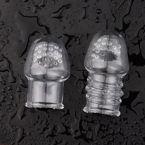 Penis condom thickened crystal wolf braces larger and thicker flirting device transparent locking sperm ring adult sex toys