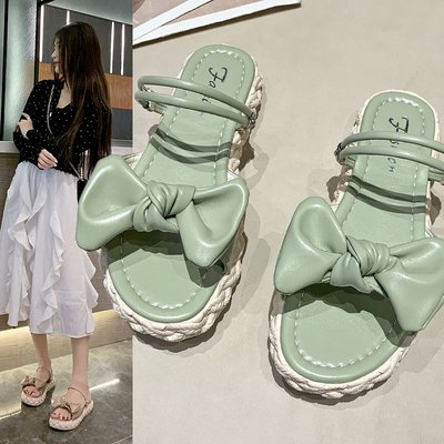 Two wear sandals  Exorcism summer 2022 new pattern fashion collocation college student Rome lady fairy