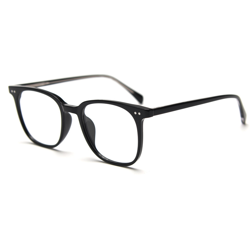 New Student Artistic Myopia Glasses Frame Unisex Popular Online Style Plain Square Acetate Temples_voghion.com