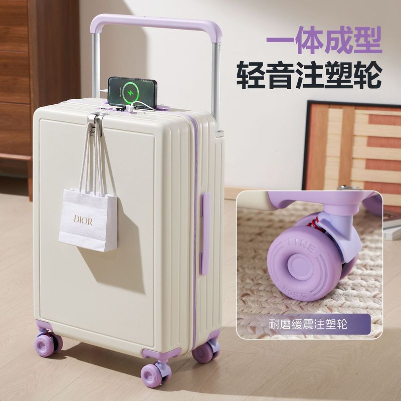 宽拉杆行李箱女20寸轻便登机箱24寸新款多功能旅行箱男大容量静音|undefined