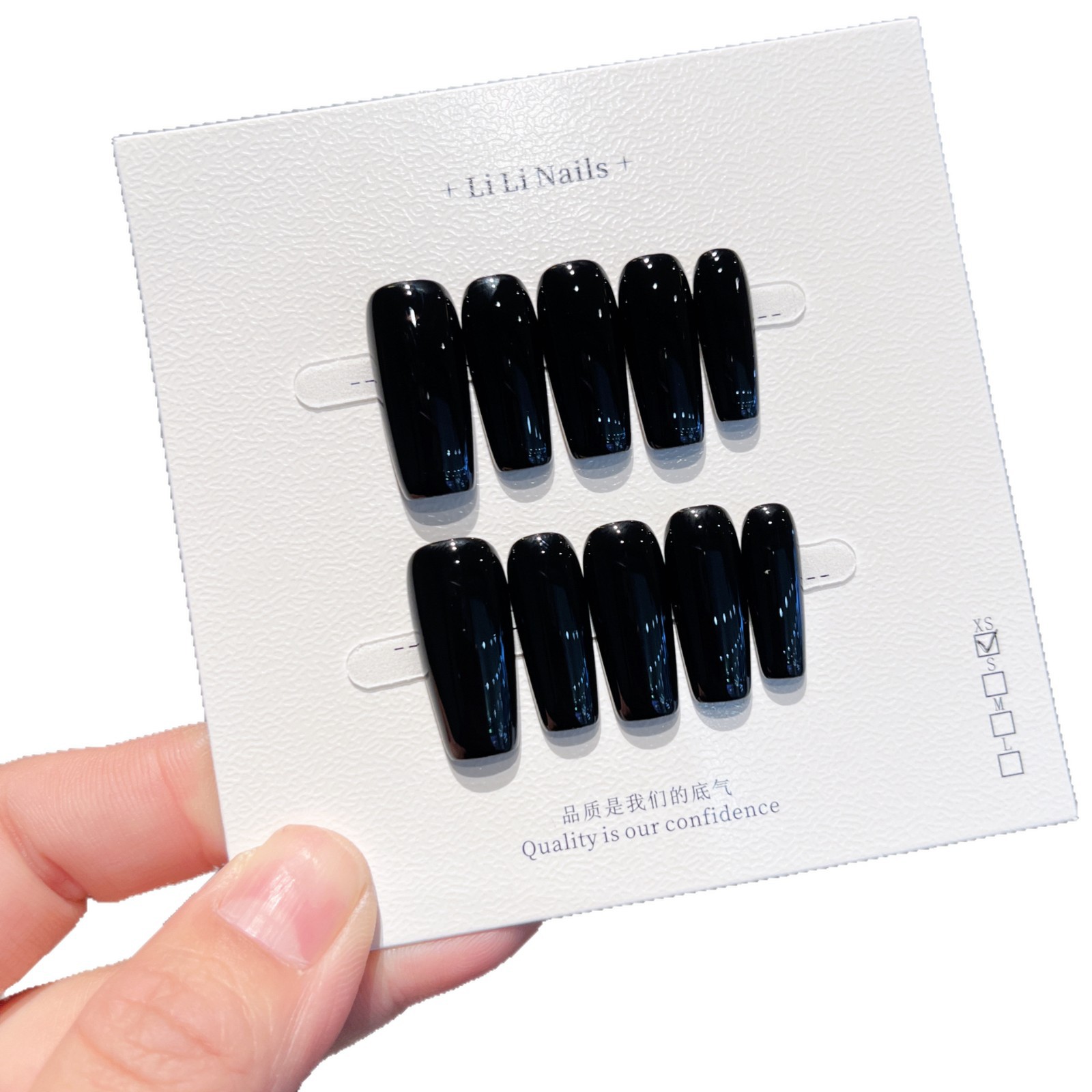Uñas Postizas Hechas a Mano Ultradelgadas Sin Marcas para Mujeres
