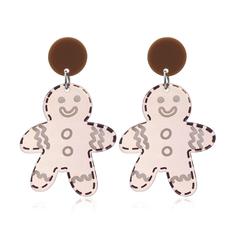 Creative cute Christmas geometric acrylic earrings for elderly