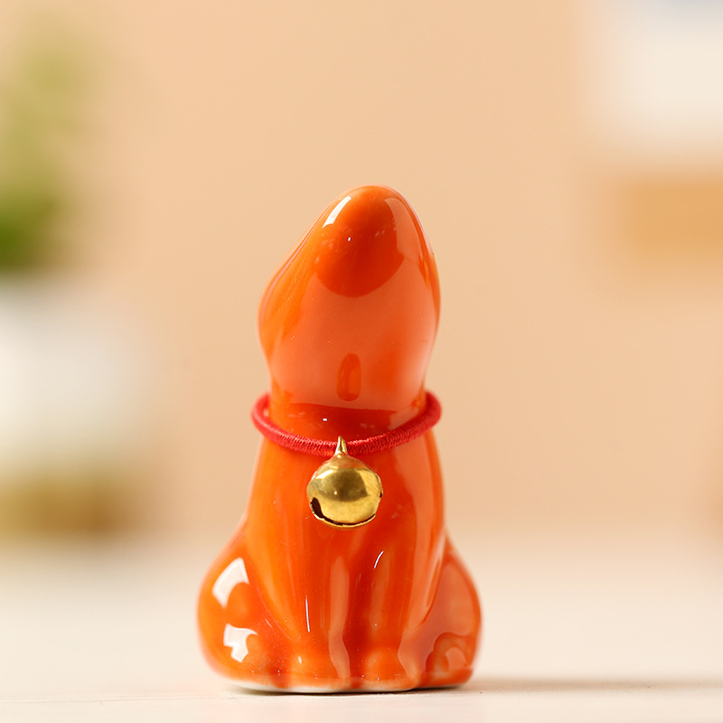 Cerámica lindo cachorro decoración mascota juego de té placa vista decoración de escritorio juego de té accesorios Casa Animal artesanía creativa