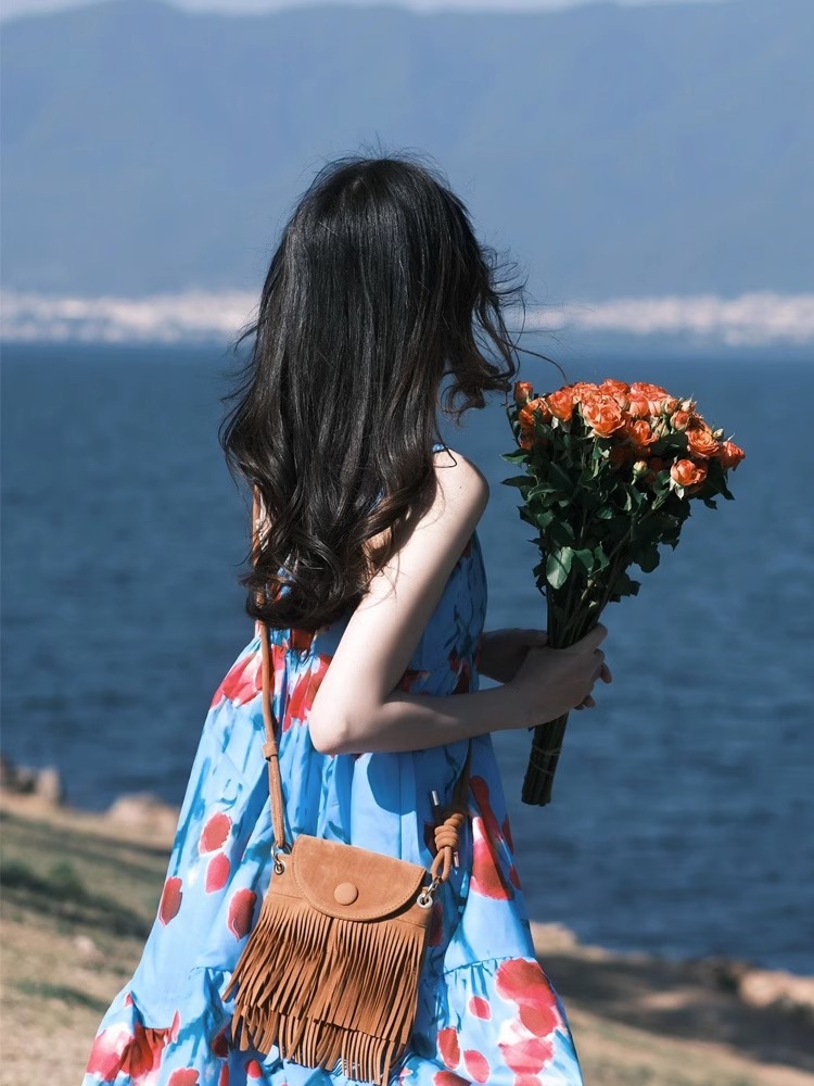 Blue beach dress from Yunnan province