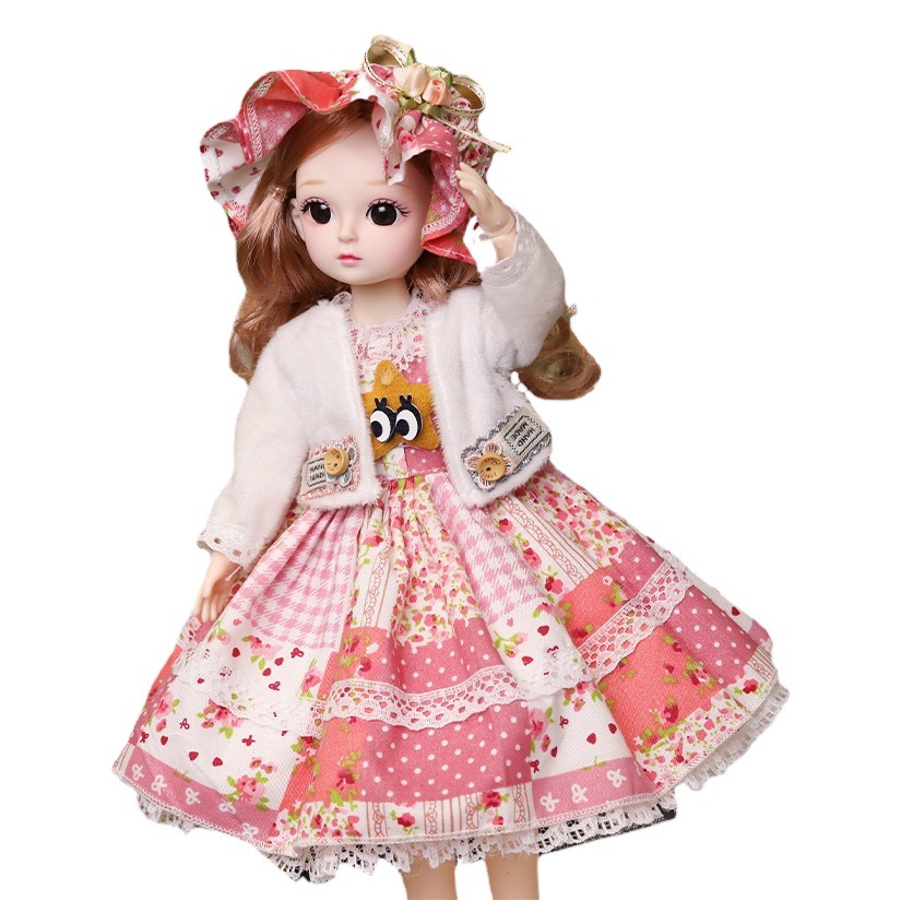 30cm muñeca bjd muñeca niña jugar casa juguete grande traje Regalo de Cumpleaños puesto muñeca al por mayor