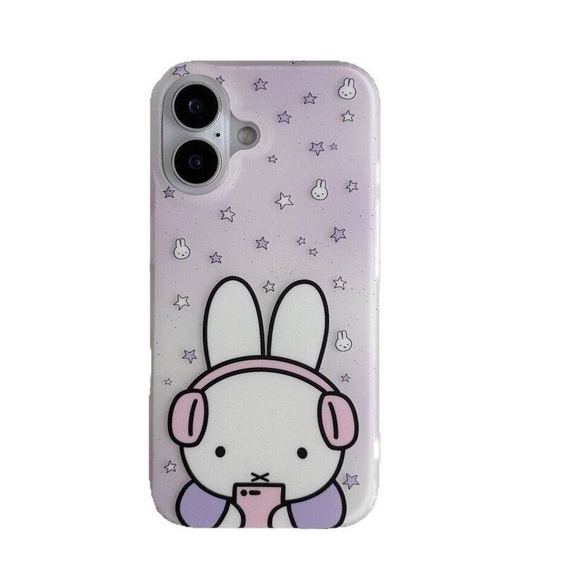Rabbit-themed phone case for Samsung S23 FE, S26 Ultra, S24 Plus, and S21; also available for Apple 17 Pro Max