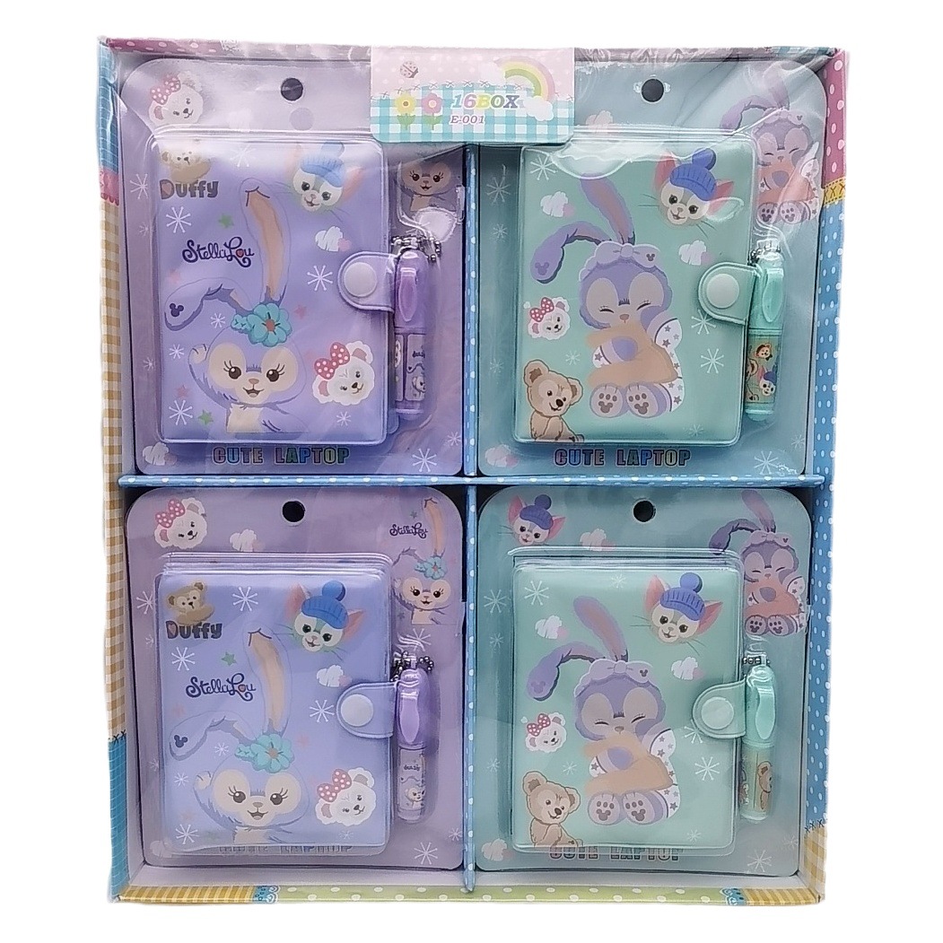 Cuaderno de dibujos animados para estudiantes, cuaderno lindo para niños, premio de papelería infantil, cuaderno para tomar notas con juego de bolígrafos.
