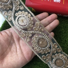 Netting sequin embroidery edge, gold thread bone edge woven ribbon, curtain wedding dress edge clothing accessories