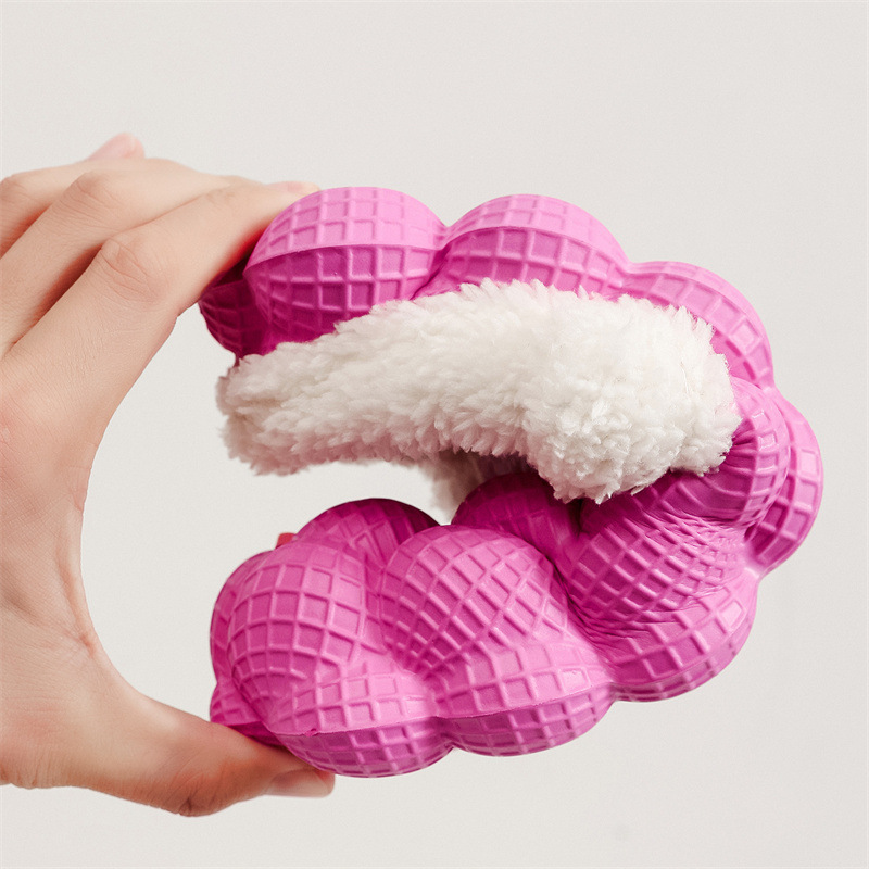 Scarpe da interno morbide e traspiranti per camera da letto invernale unisex in peluche open-toe_voghion.com
