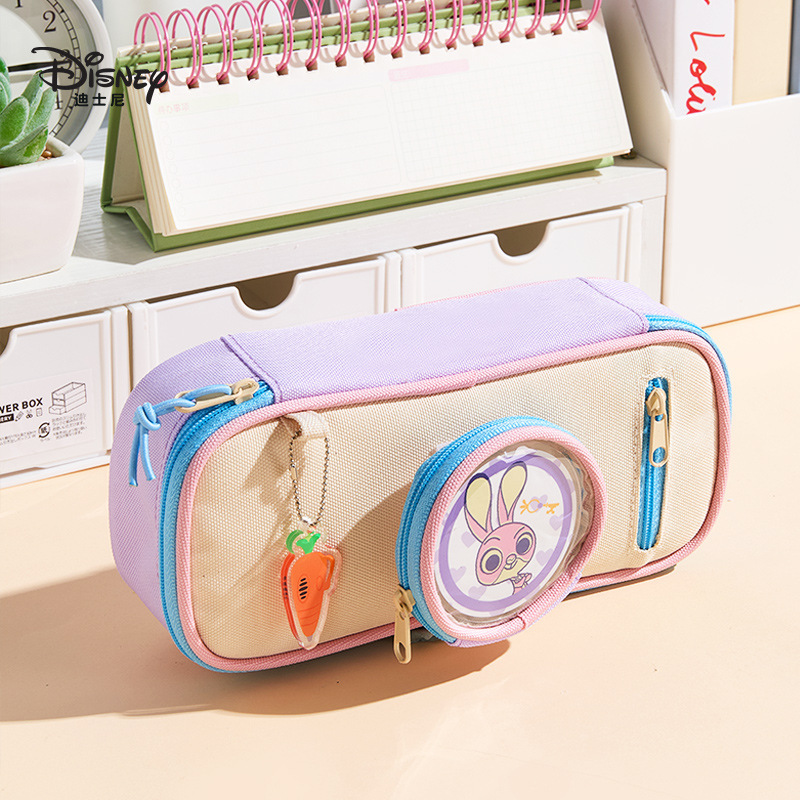 Disney adorable bolsas coreanas bolsas de lápiz de alta capacidad caja de papelería multifuncional bolsas de papelería de estudiantes