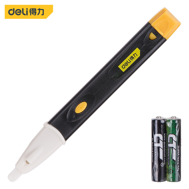 得力工具测电笔非接触式家用电工线路检测蜂鸣器验电笔DL8008