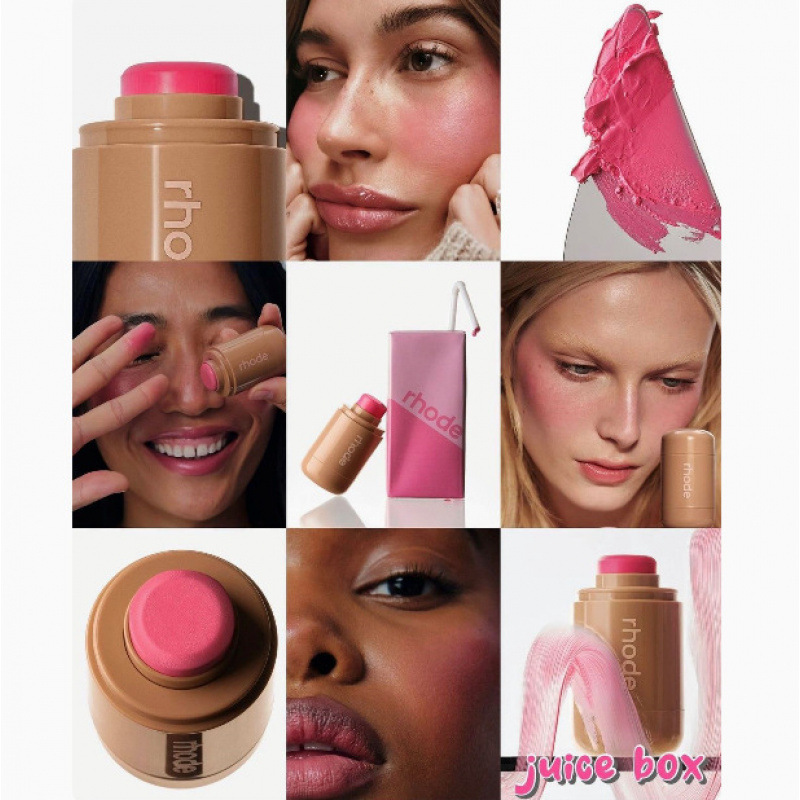 Cross-Border Hailey Bieber Same Style Lip and Cheek Dual-Use Rhode Skin Blush Stick Piggy/Freckle Blush