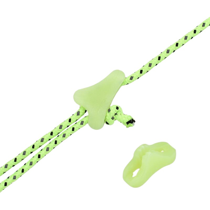 Outdoor Luminous Rope Buckle Fluorescent Self-Luminous Tent Wind Rope Buckle Anti-Slip Adjustment Buckle Plastic Triangle Canopy Accessories