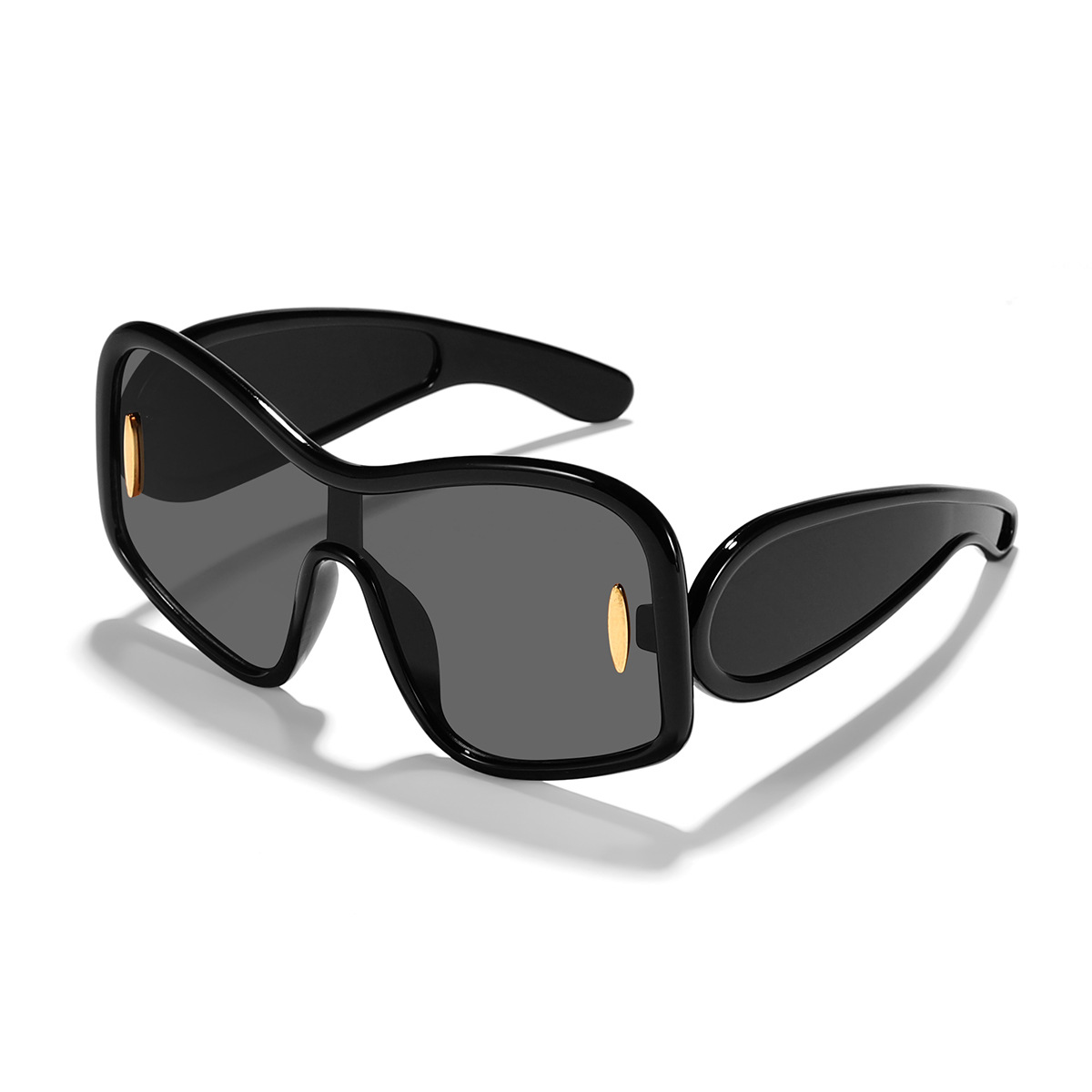 Nueva película todo en uno Y2K para niños, marco generoso, calle hip-hop, gafas de sol al aire libre, gafas de sol con sentido de la tecnología del futuro