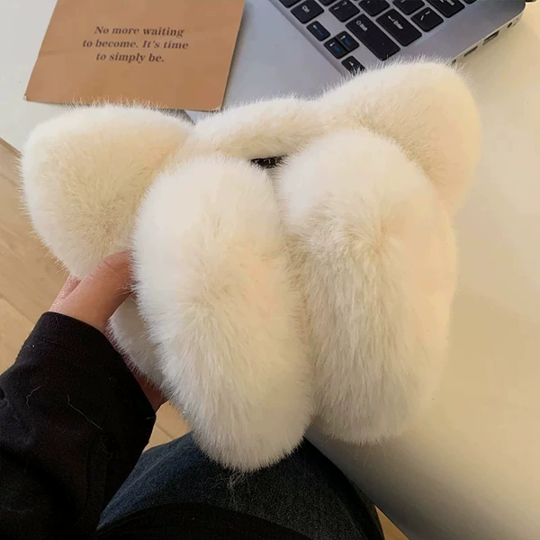 Cute white headphones