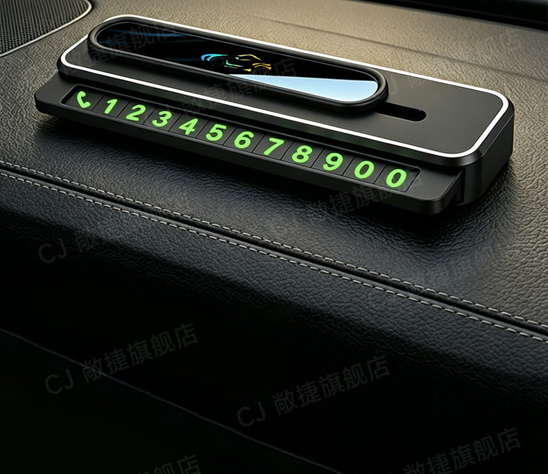 Temporary Car Parking Number Plate with a High-End Feel for Men and Women, Phone Number Display for Ladies in the Car