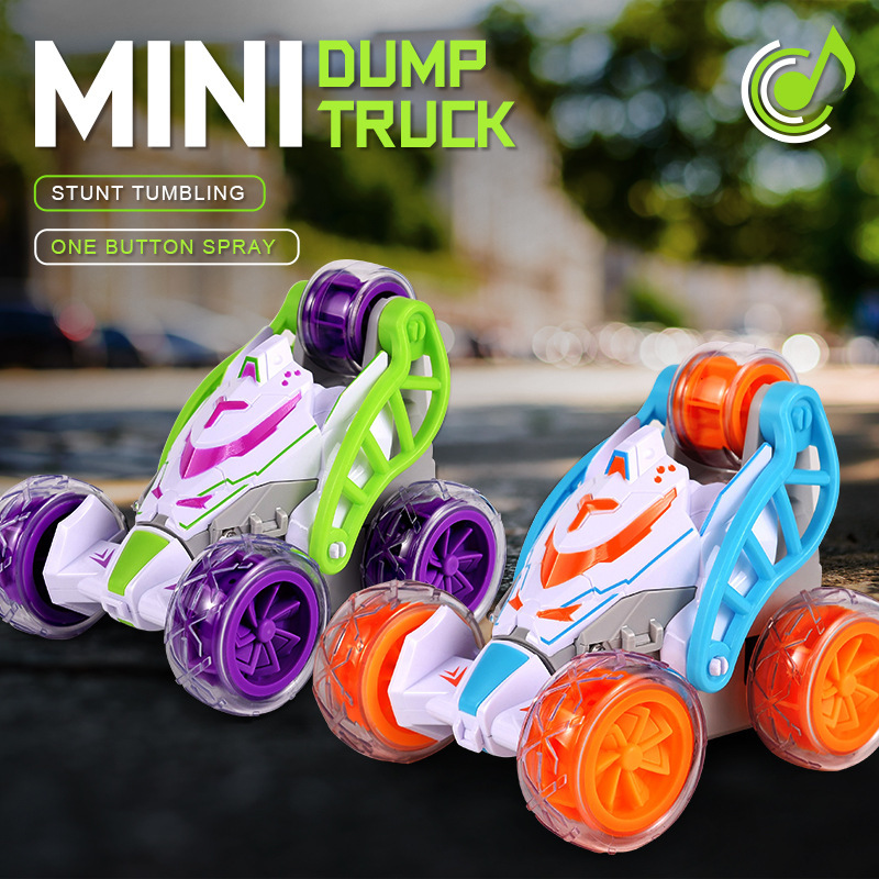 Cross-Border Mimi2.4G Spray Dump Truck with Lights, Music, and Stunt Features, Remote Control Car, Children's Multifunctional Toy Remote Control Car Cross-Border Mimi2.4G Spray Dump Truck with Lights, Music, and Stunt Features, Remote Control Car, Children's Multifunctional Toy Remote Control Car