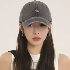 alo new yoga hat men's and women's hard top distressed baseball cap cap cap lovers breathable sports sunscreen cap