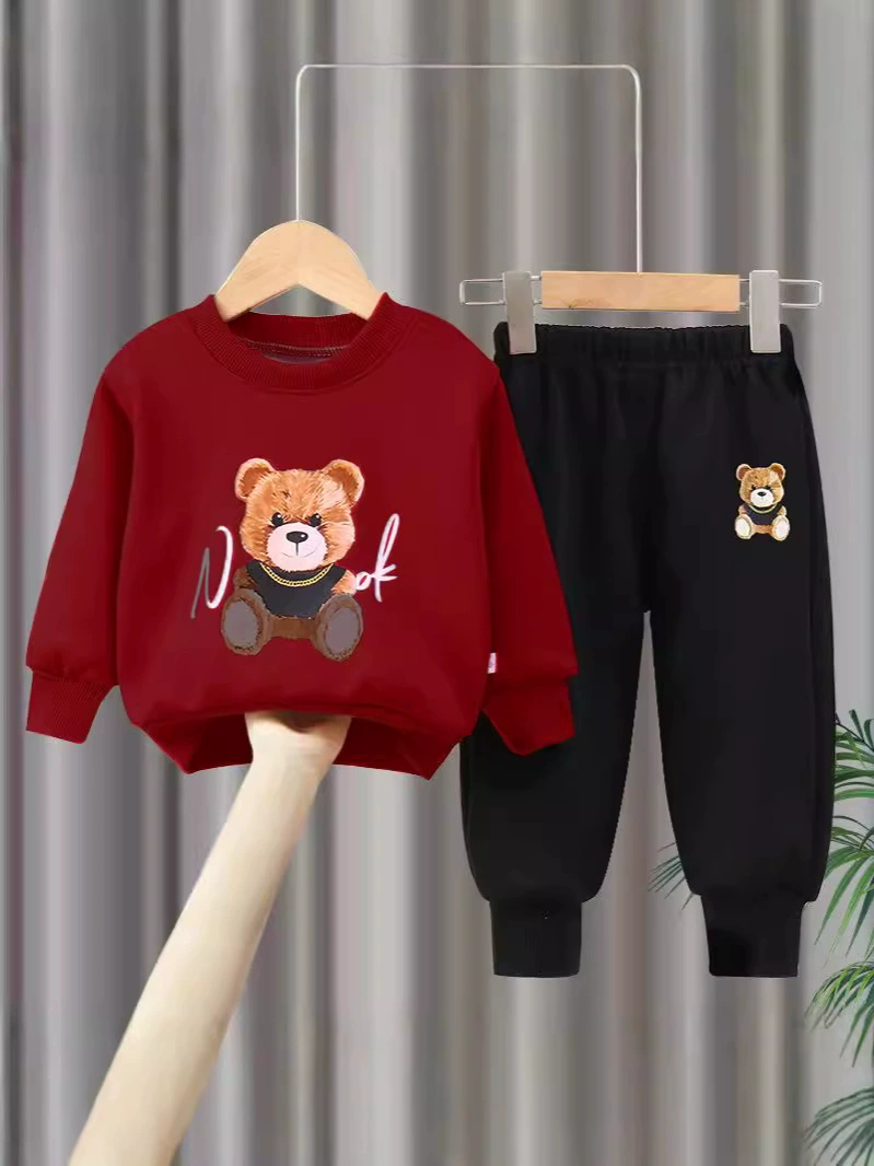 Tide, children's set for men and women, autumn sweatshirt, Korean style, for teenagers