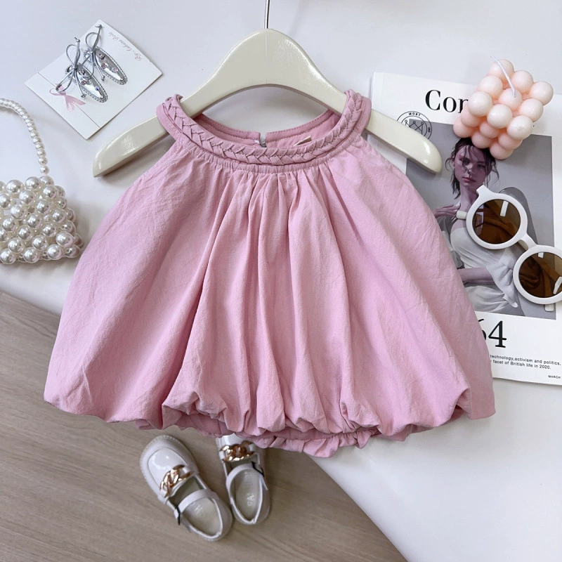 Милый летний комплект, футболка для девочек, майка