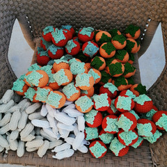 New crocheted persimmon peanut pendant keychain car pendant bag hanging jewelry pendant one piece drop shipping origin source