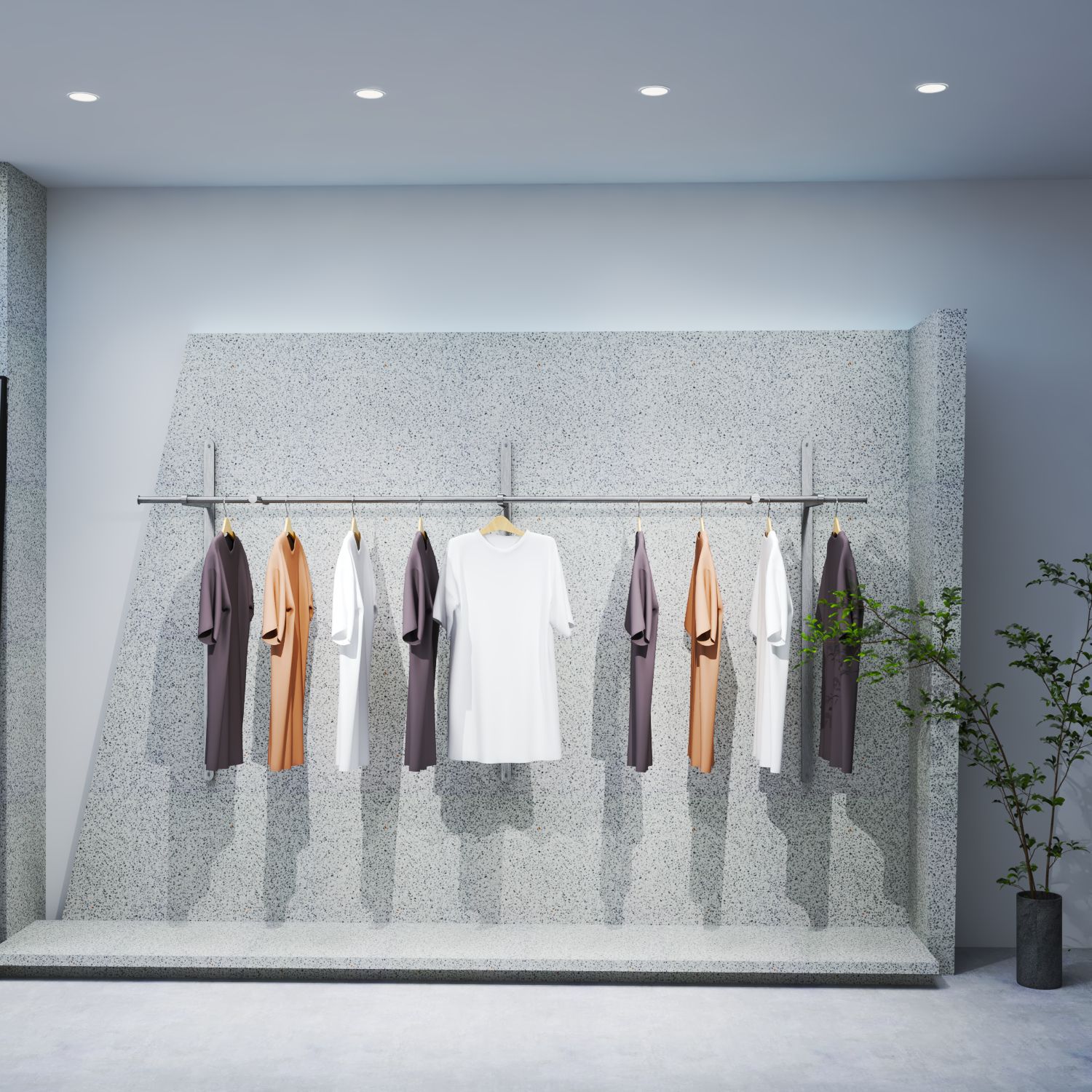 Tienda de ropa estante de exhibición profesional tipo piso estante de isla simple estante de carga de hombres y mujeres estante de exhibición de ropa de acero inoxidable