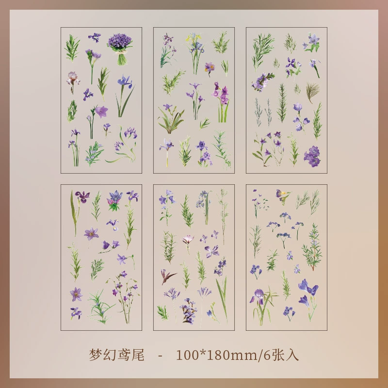 Children's Sticker Set, Custom Floral Planner Stickers, Assorted Designs (Single Pack)