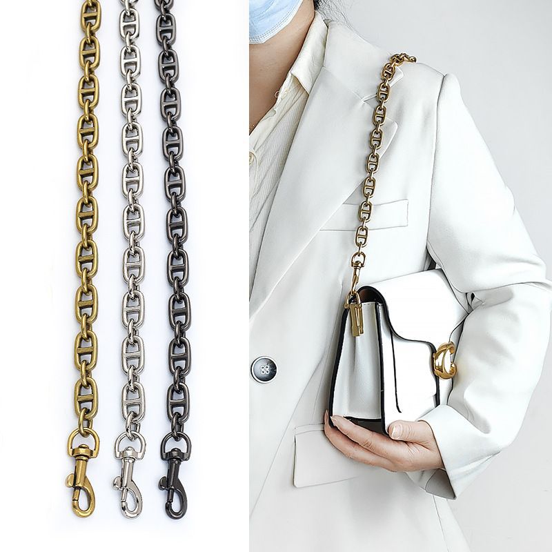 Suitable for Beat Pig Nose Ancient Gold Chain Replacement Presbyopic Saddle Bag Thick Chain Crossbody Shoulder Strap Thickeneded Shoulder