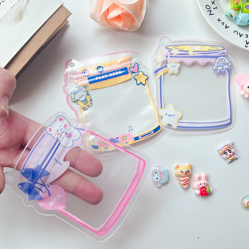 Special-Shaped Cartoon Transparent Drift Bottle Sealed Bag, Jewelry Anti-Oxidation Ziplock Bag, Source Wholesale Portable Storage Bag