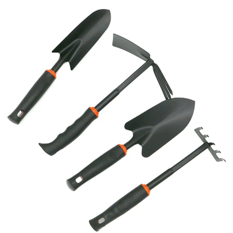 Производители прямо для черной резиновой ручки садовая лопата четыре комплекта лопаты для цветов пятизубая мотыга Лопата садовый инвентарь костюм