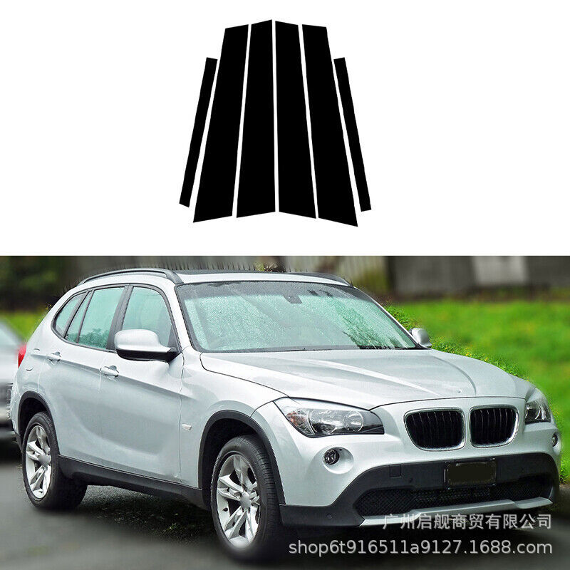 Suitable for BMW X1 E80 F48 U11 2010 2016-2023 window door frame cover glossy black center pillar sticker
