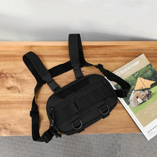 Luya Bag, Tactical Small Chest Bag, Camouflage Waist Bag, Multi-Functional Outdoor Cycling Chest Bag, Men's Sports Vest Backpack