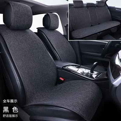Car Seat Cushion, Universal for All Four Seasons Pad - flax-dalian-body-black-five-seat-11-piece-set-general-purpose
