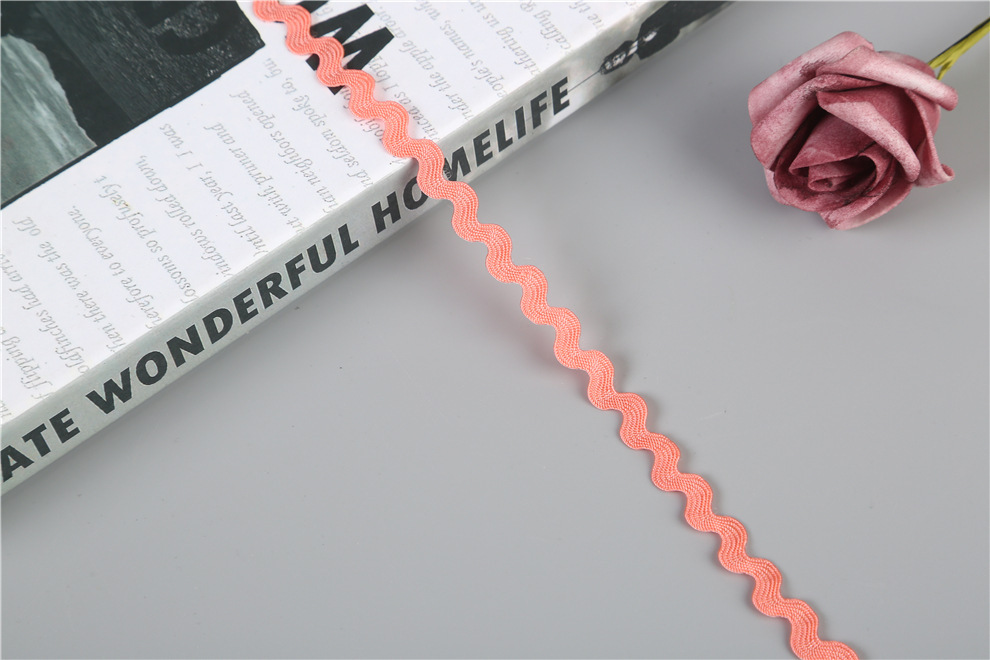 En stock suministro 5mm polipropileno marinero cinturón hecho a mano encaje accesorios onda encaje cinturón montaña carretera cinturón 0. 5cms con seda