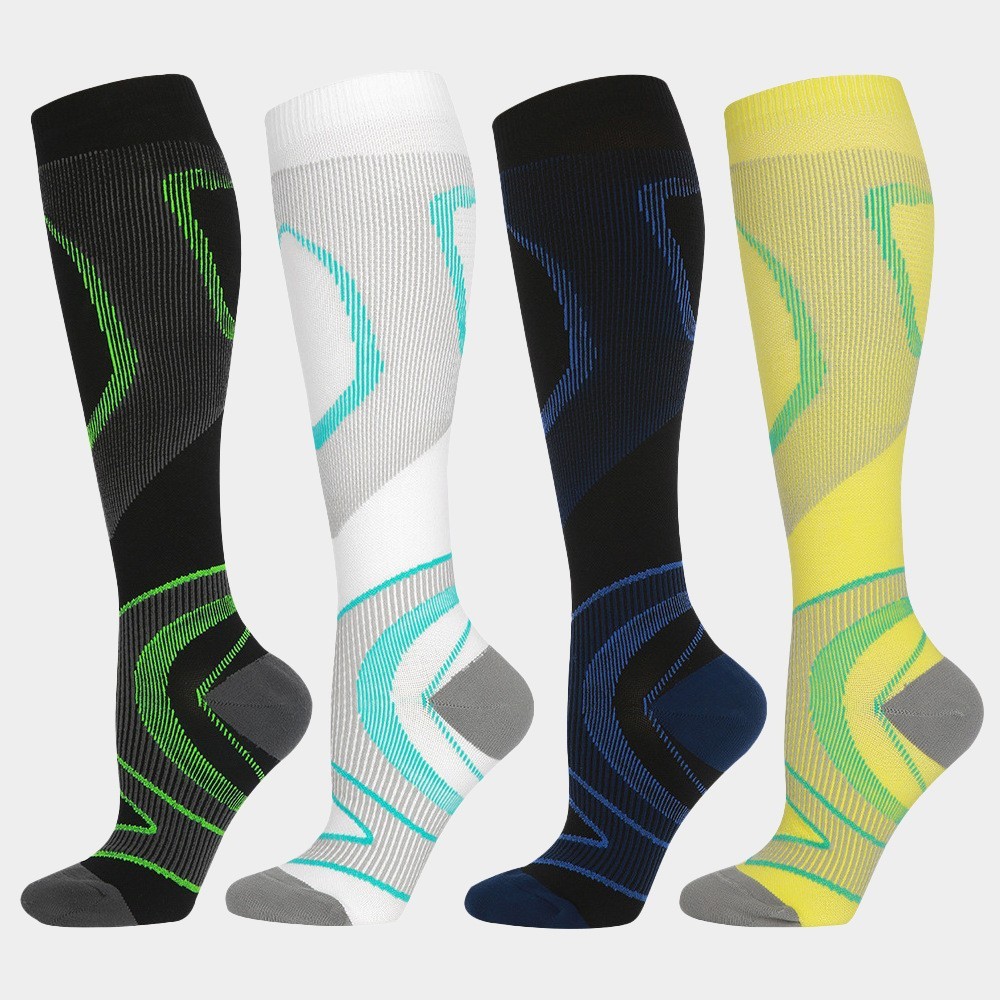 Juego de 6 pares de calcetines deportivos de compresión transfronterizos para fitness, calcetines largos de compresión para pantorrillas para hombres y mujeres, calcetines de compresión elásticos. image 67