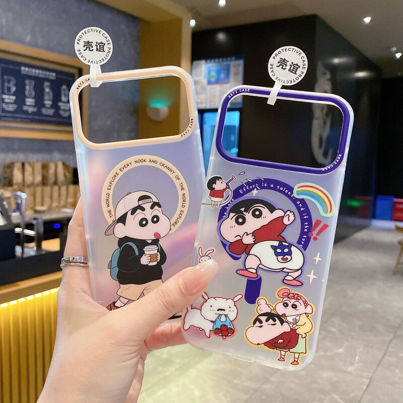 Suitable for Iphone17 Card Cute Magnetic Phone Case Skin-Feel Magnetic Double-Layer Imd Crayon Shin-Chan Cute Cartoon Style Suitable for Iphone17 Card Cute Magnetic Phone Case Skin-Feel Magnetic Double-Layer Imd Crayon Shin-Chan Cute Cartoon Style
