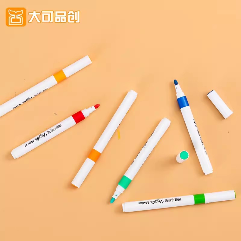 Acrílico marcador traje lavable color pluma niños pintura suministros arte diario graffiti apilable color pluma