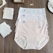 2473#芈夫人 可挑色 新款棉莫高腰大版浮雕花女士内裤