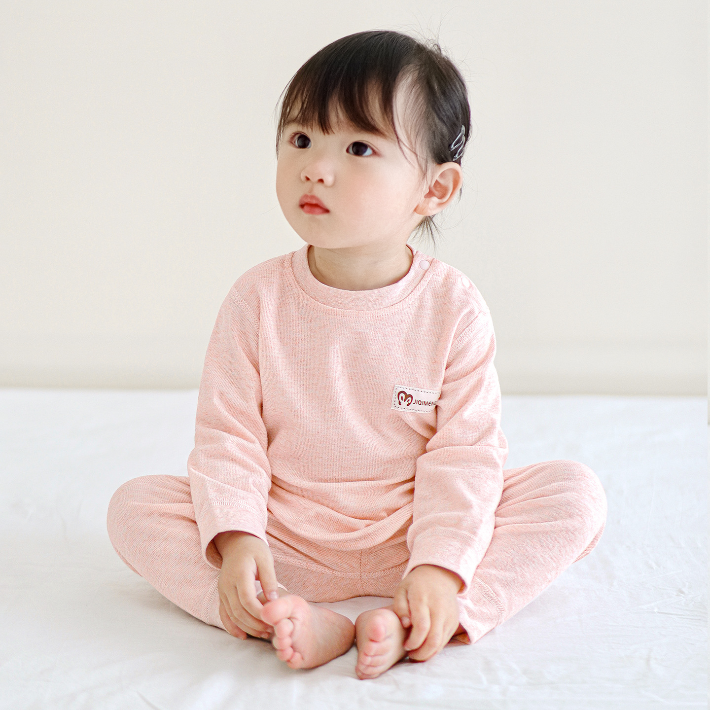 Primavera y otoño ropa interior infantil algodón delgado pijama de base para niños niñas dividido chaqueta de otoño bebé pantalones de otoño