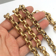 黄铜圆珍珠链子钥匙链包包带链纯铜财布链diy手链裤链五金配件