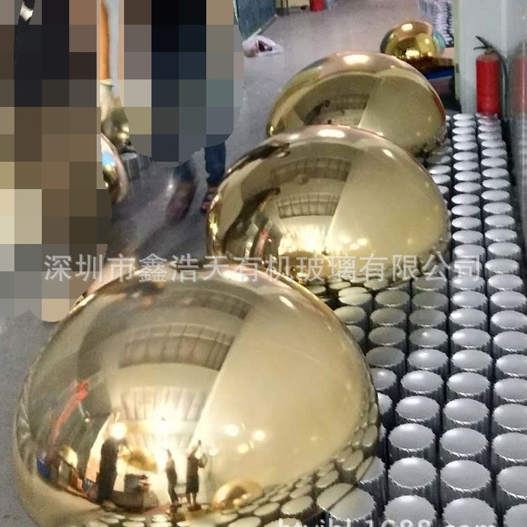 研制新款超亮型亚克力半球镜面球 鑫浩天亚克力景观球